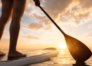 Paddleboarding and enjoying the big skys as the sun goes down